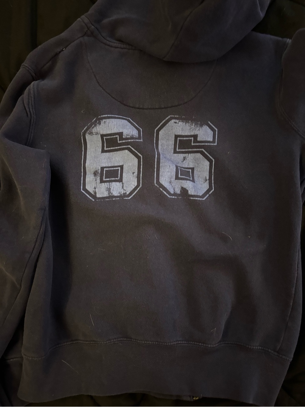 Disney Navy Zip-Up Hoodie with Light Blue Logo
